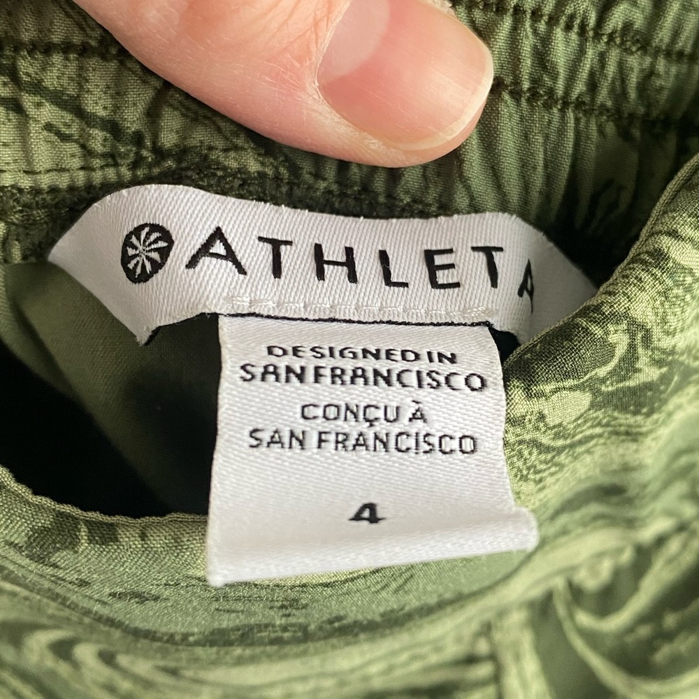 Athleta Sumi Marble Green Print Brooklyn Joggers Active Athletic Streetwear Gorp - Picture 12 of 14